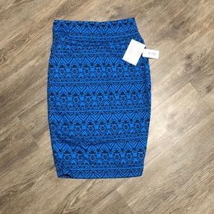 Lularoe Cassie S Blue Aztec Print NWT
